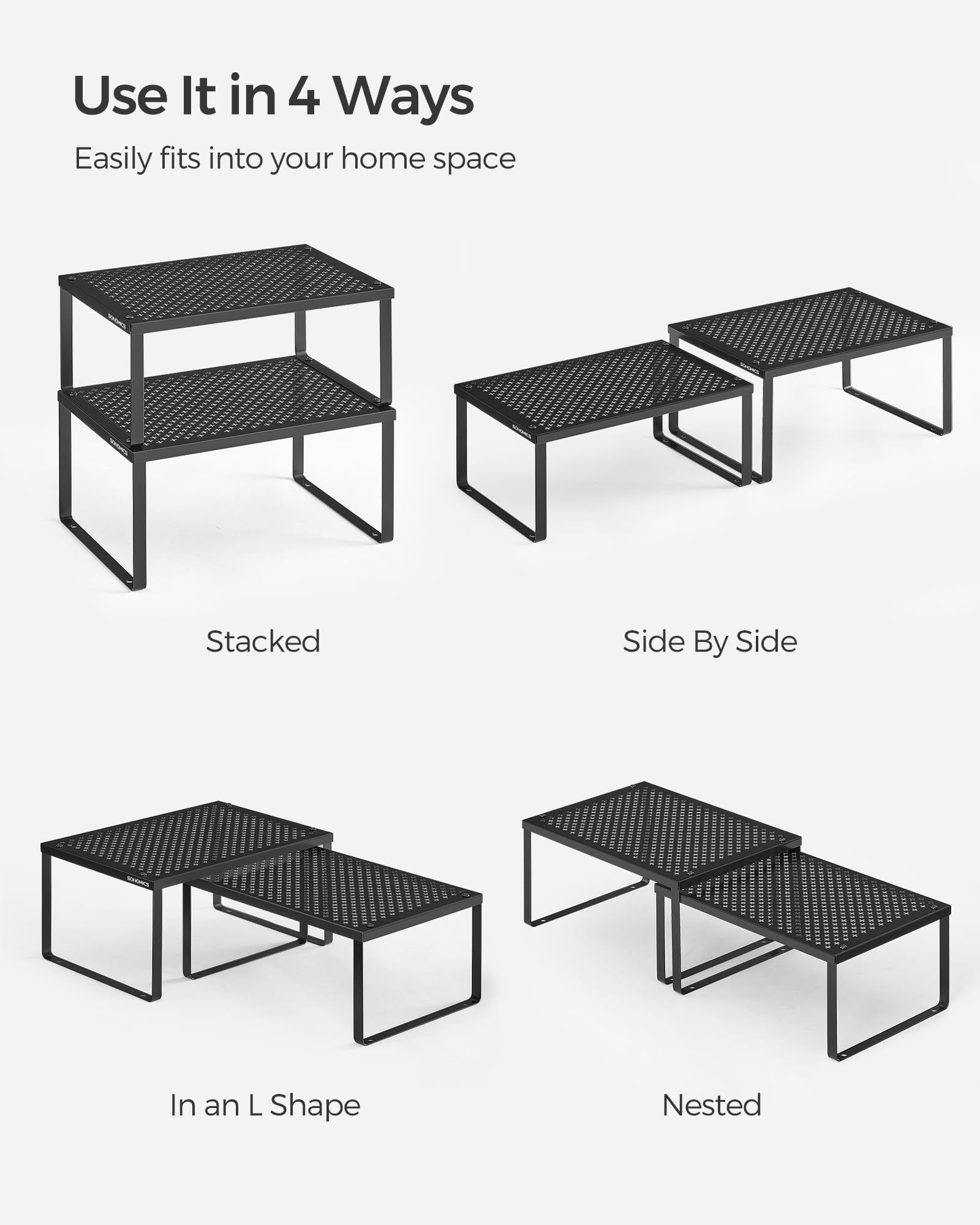 Heavy-load support of SongMICS shelves up to 22 lb per shelf