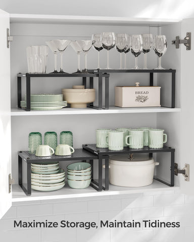 Ink black finish on SongMICS spice racks for a sleek kitchen look