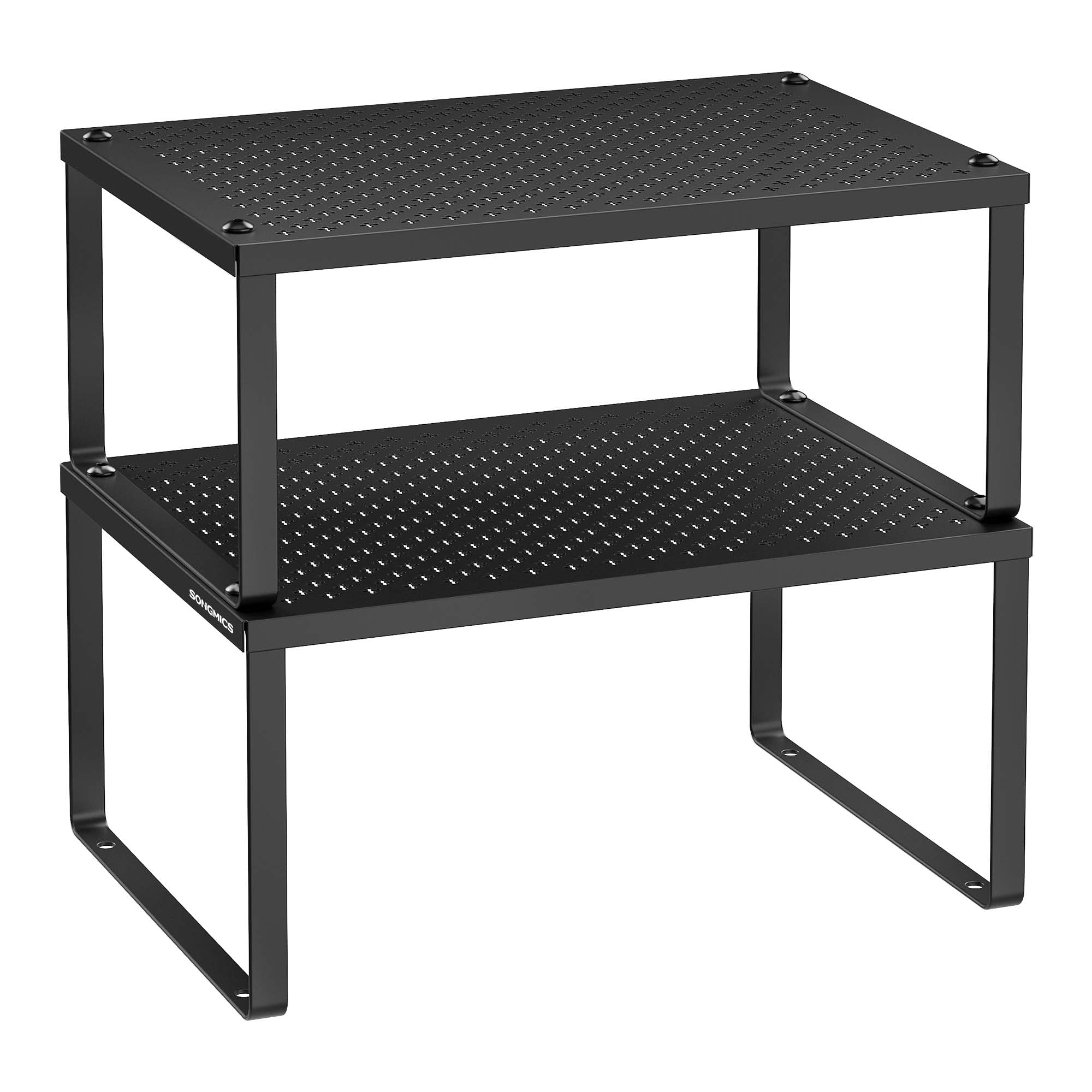 SongMICS Spice Racks on a cabinet shelf maximizing vertical storage space