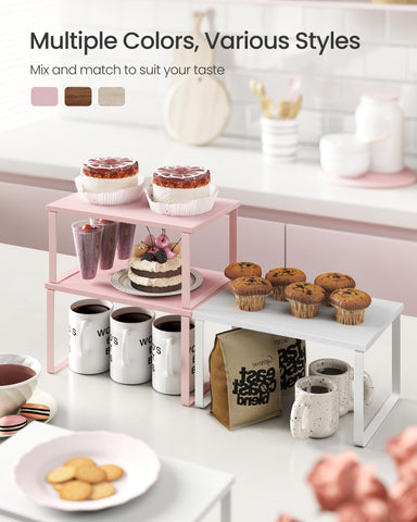 SONGMICS stackable adjustable shelf saves space and fits your layout