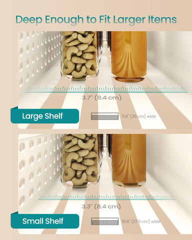 Songmics bottom vent slots promote airflow and freshness of stored items