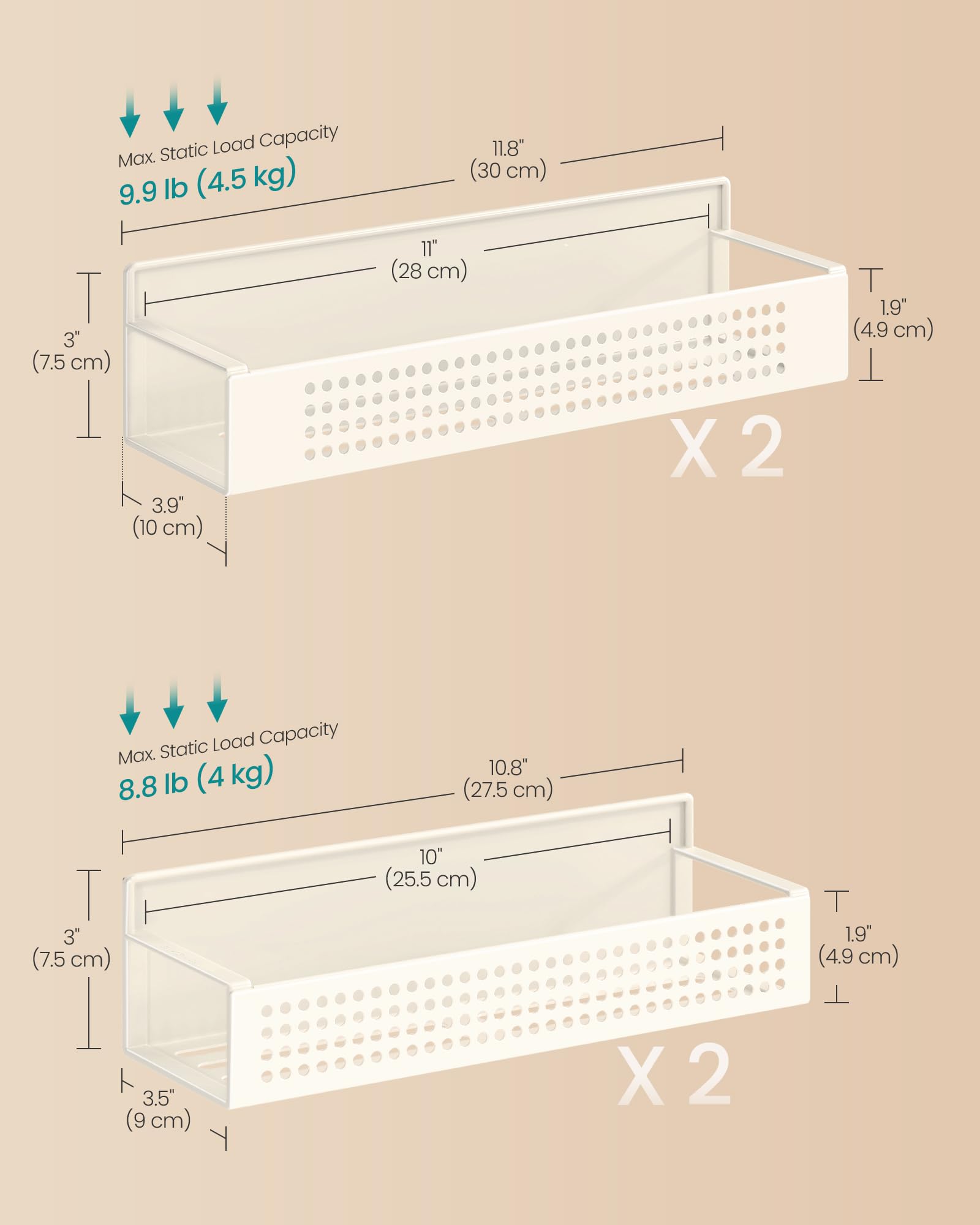 Songmics perforated front panel detail highlighting modern style and visibility