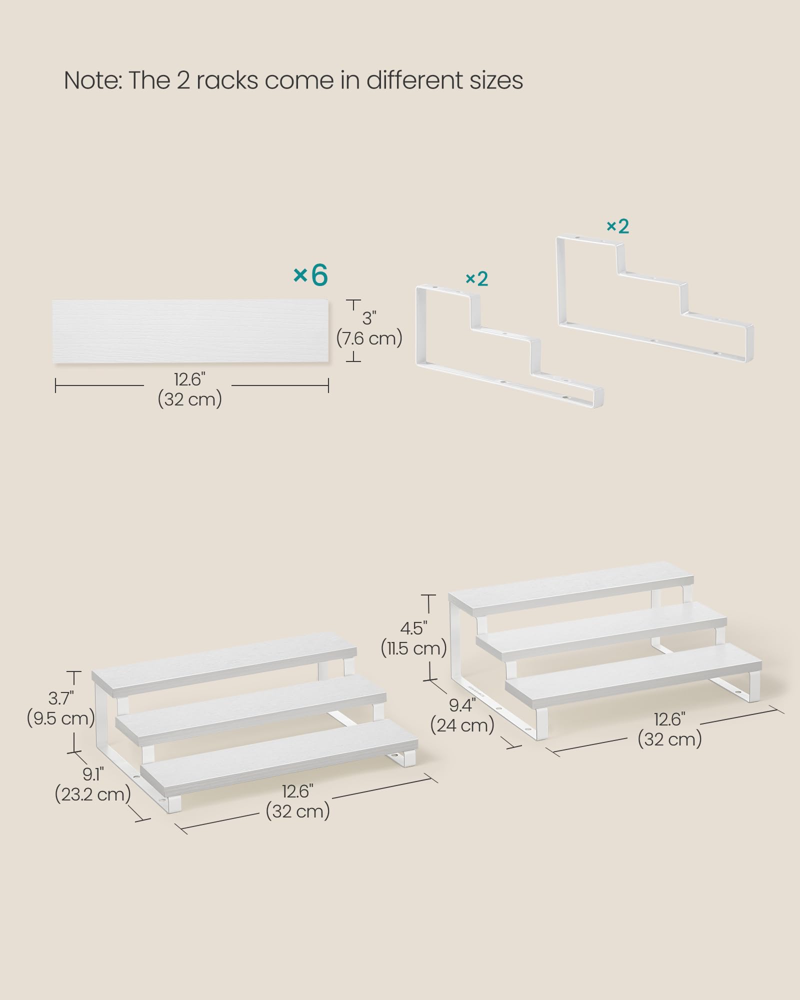 SONGMICS vanity cosmetics display stand keeps items organized and accessible
