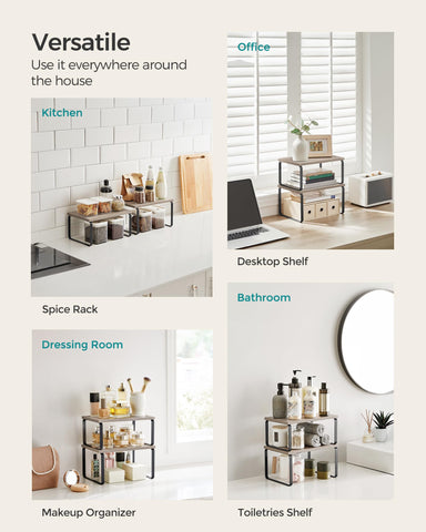 SONGMICS versatile storage for dining room, bedroom, or bathroom.