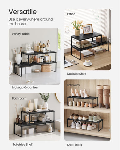 SONGMICS versatile shelves for cabinets desks and entryways with easy access