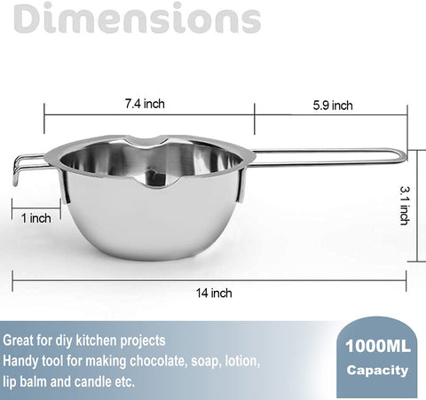 Songziming 2200ml stainless pot side view showing sturdy construction