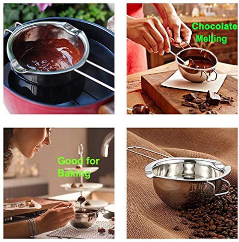Songziming chocolate melting setup demonstrates gentle indirect heat