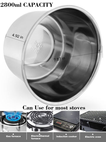 Songziming chocolate melting setup with two-tier design on stove