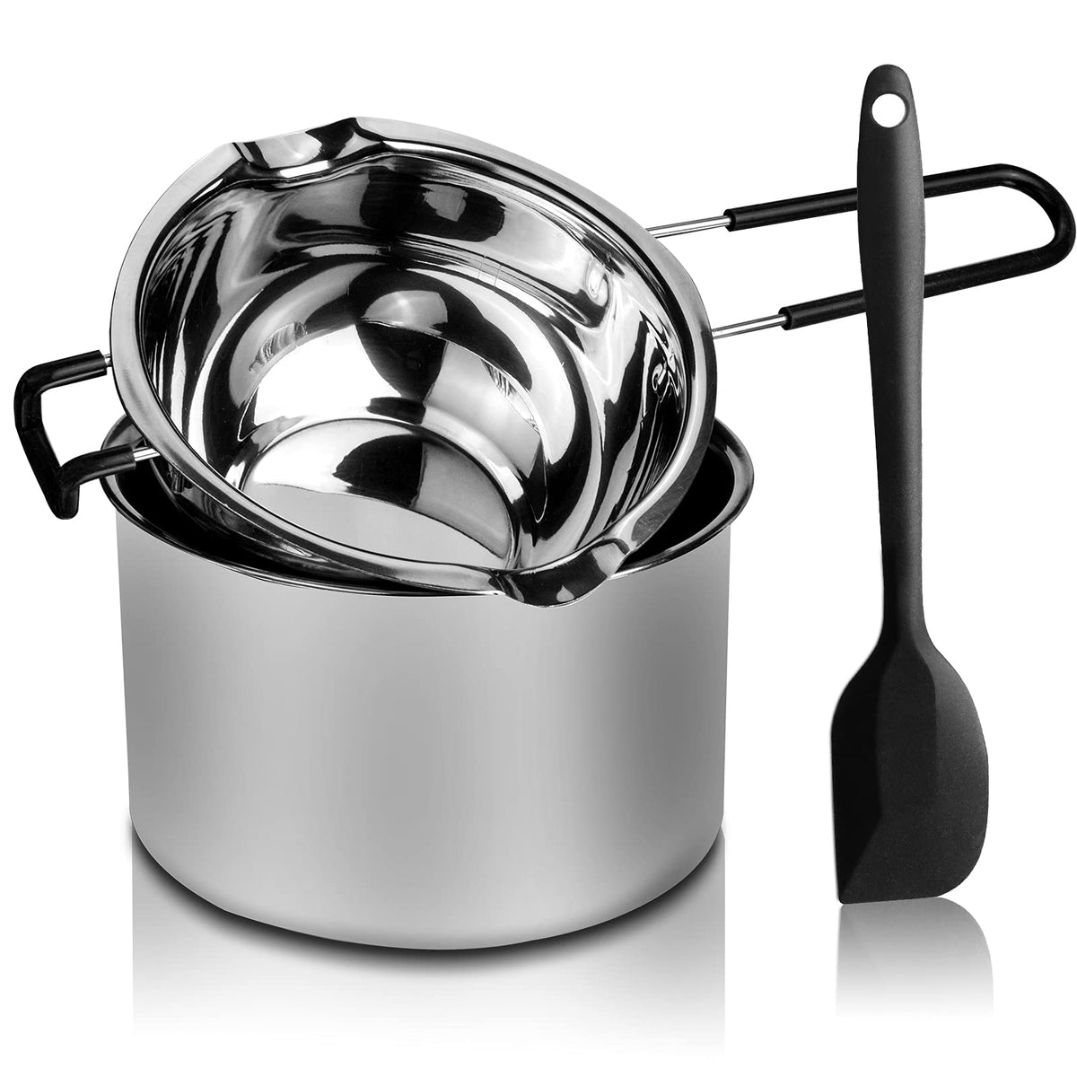 SONGZIMING double boiler 600ml top view for gentle chocolate melting.