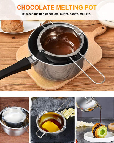 SONGZIMING dual pour spouts simplify pouring sauces and melts.