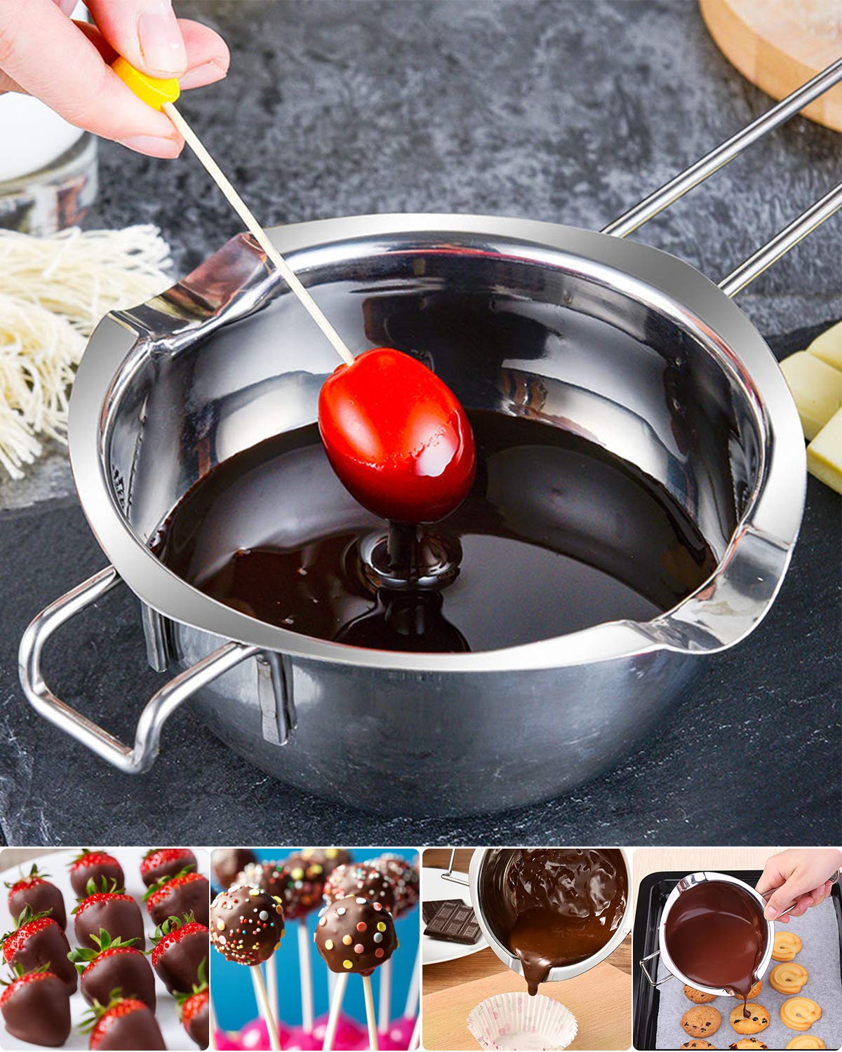 SONGZIMING flat-bottom design ensures stable heating on most pots.