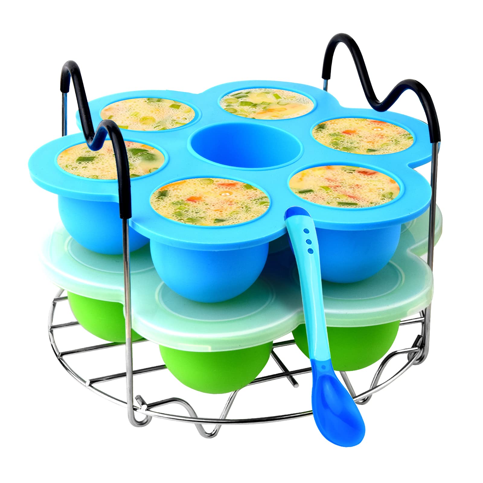 Songziming silicone egg bites mold set with four molds for quick, uniform portions.