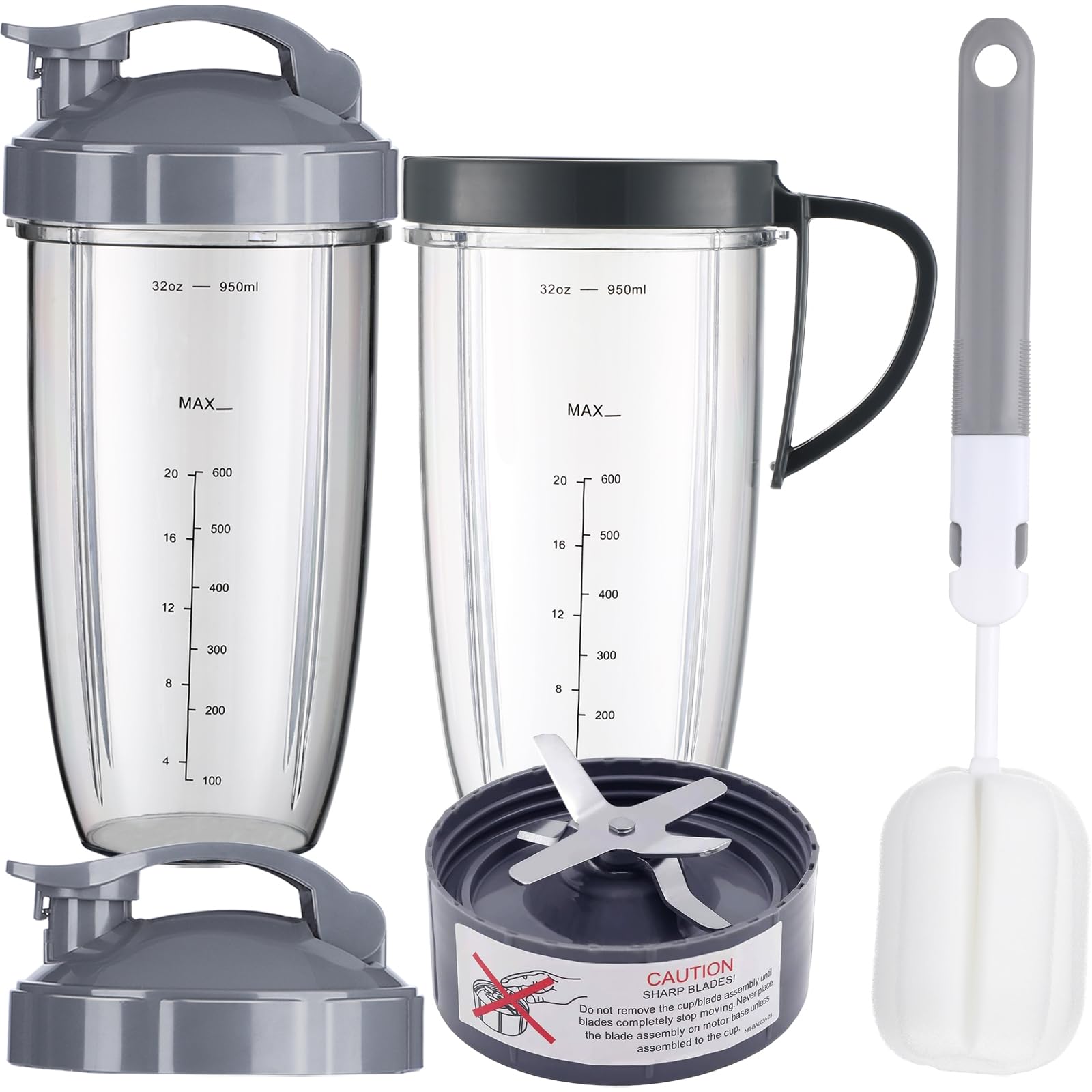 Sonkettek NutriBullet 32oz cup with ergonomic handle for comfortable one-handed blending