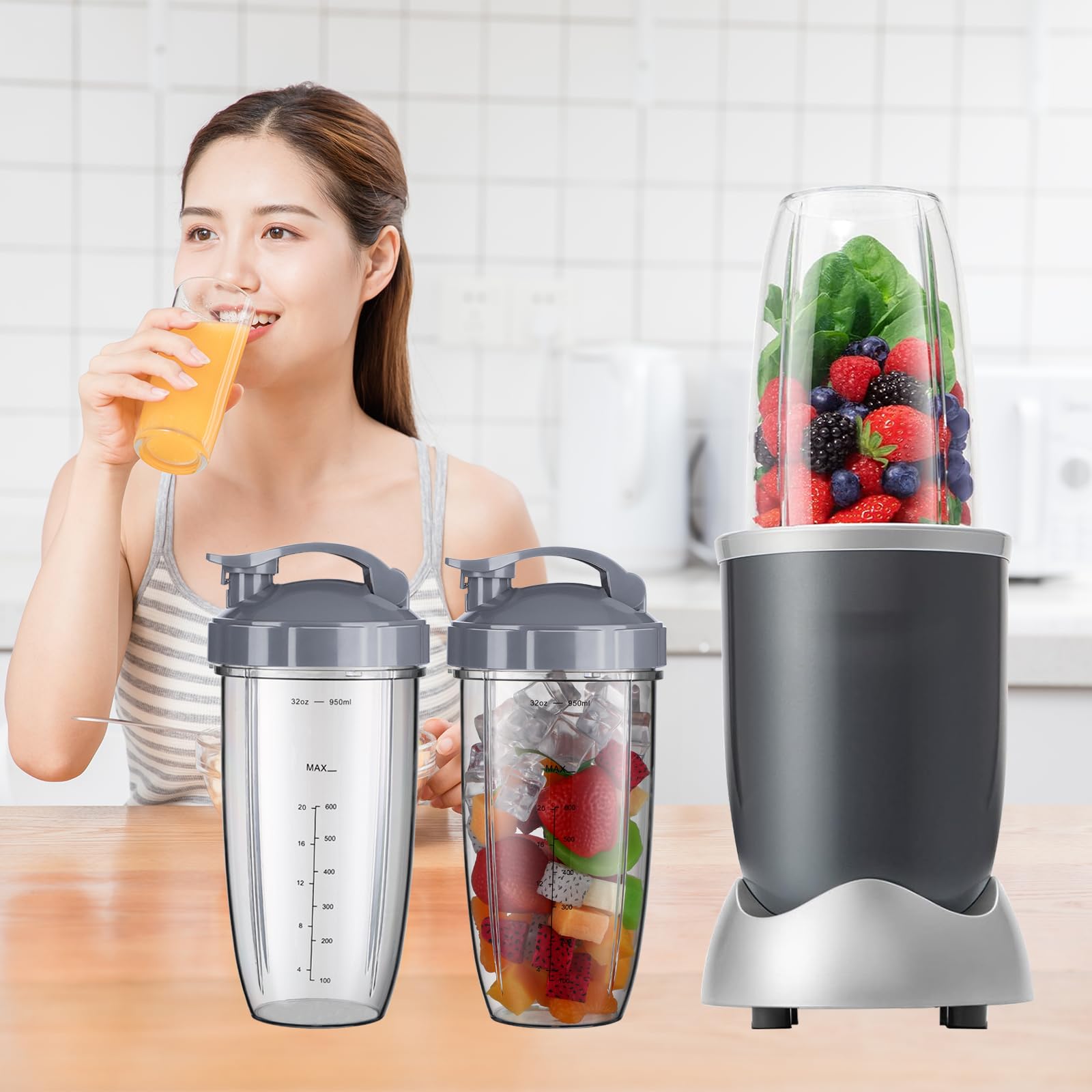 Sonkettek 32oz cup interior shows large capacity for shakes.