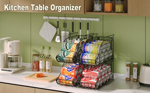 Sonyabecca cabinet-friendly bin stacks neatly without crowding other items.