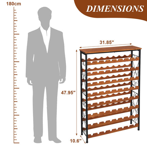 Sonyabecca dimensions showing tall 47.95-inch height for wall area fit.