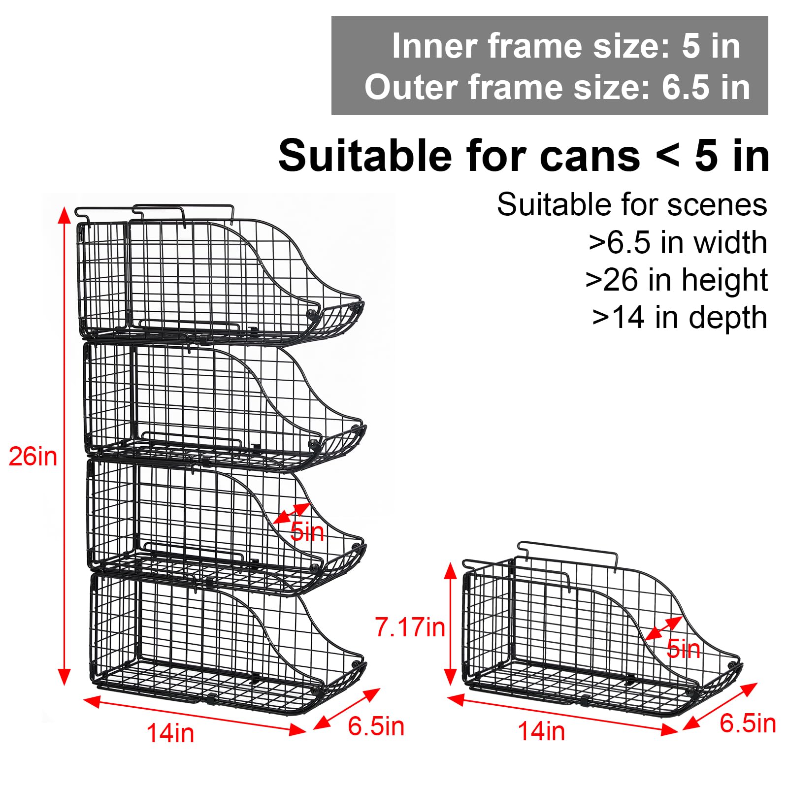 Sonyabecca versatile can organizer suited for cabinets and countertops alike.