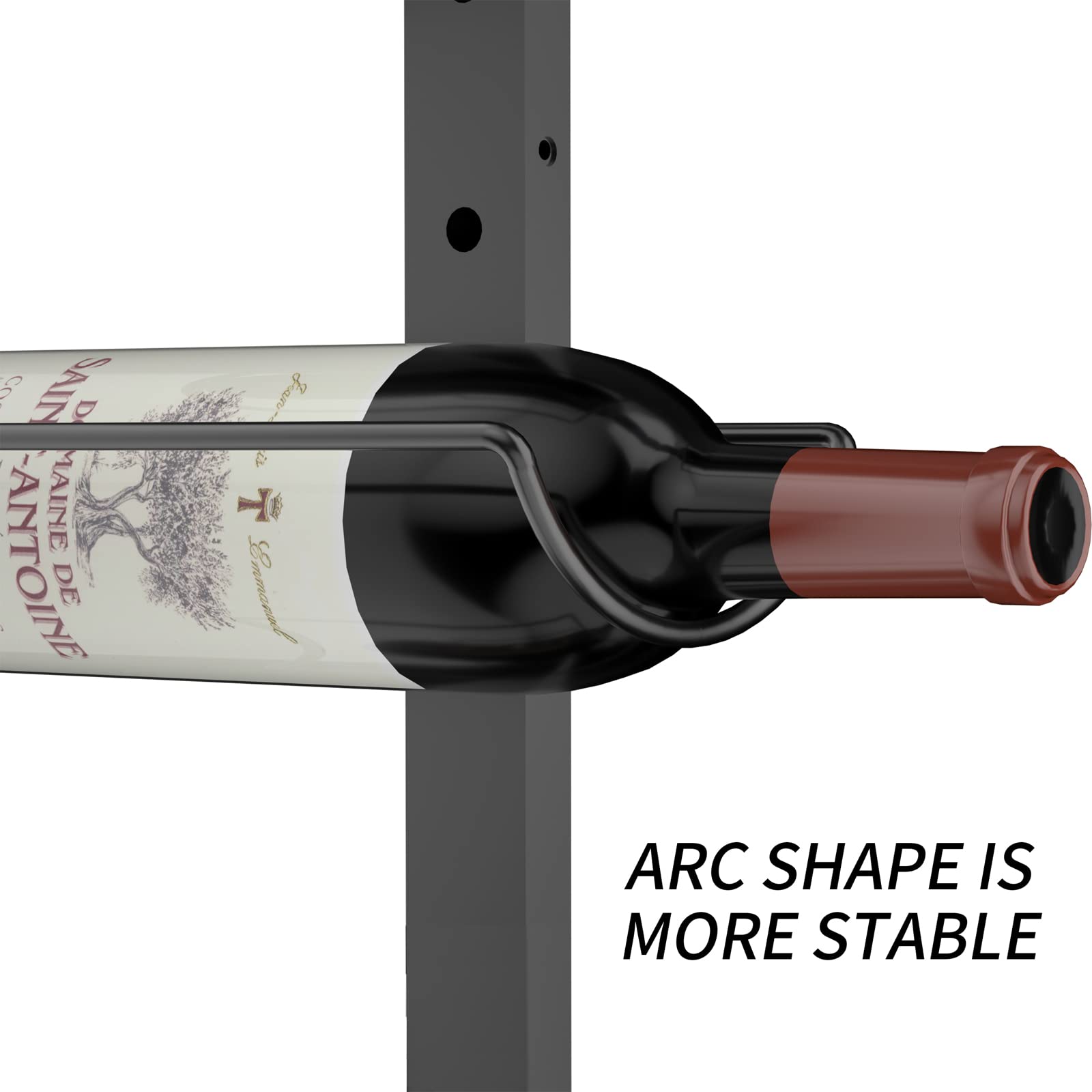 Sonyabecca wall wine rack groove design helps prevent bottle slippage while displaying bottles