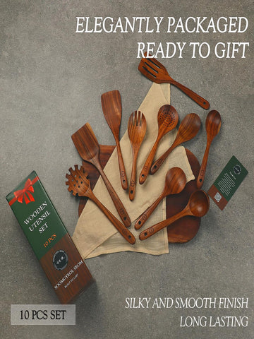 Soomgyeol teak utensils heat-resistant for high-heat cooking.