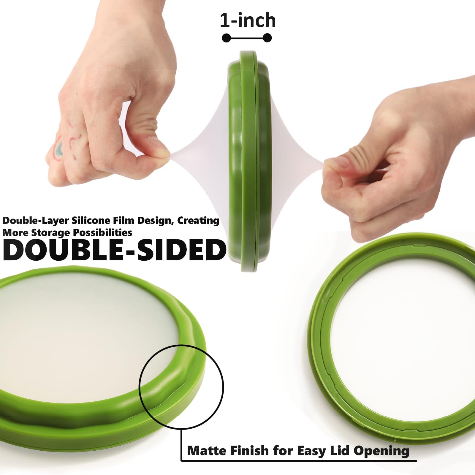 SOOPLEU Avocado Saver 4-Pack dual-sided membrane extends freshness around avocados.