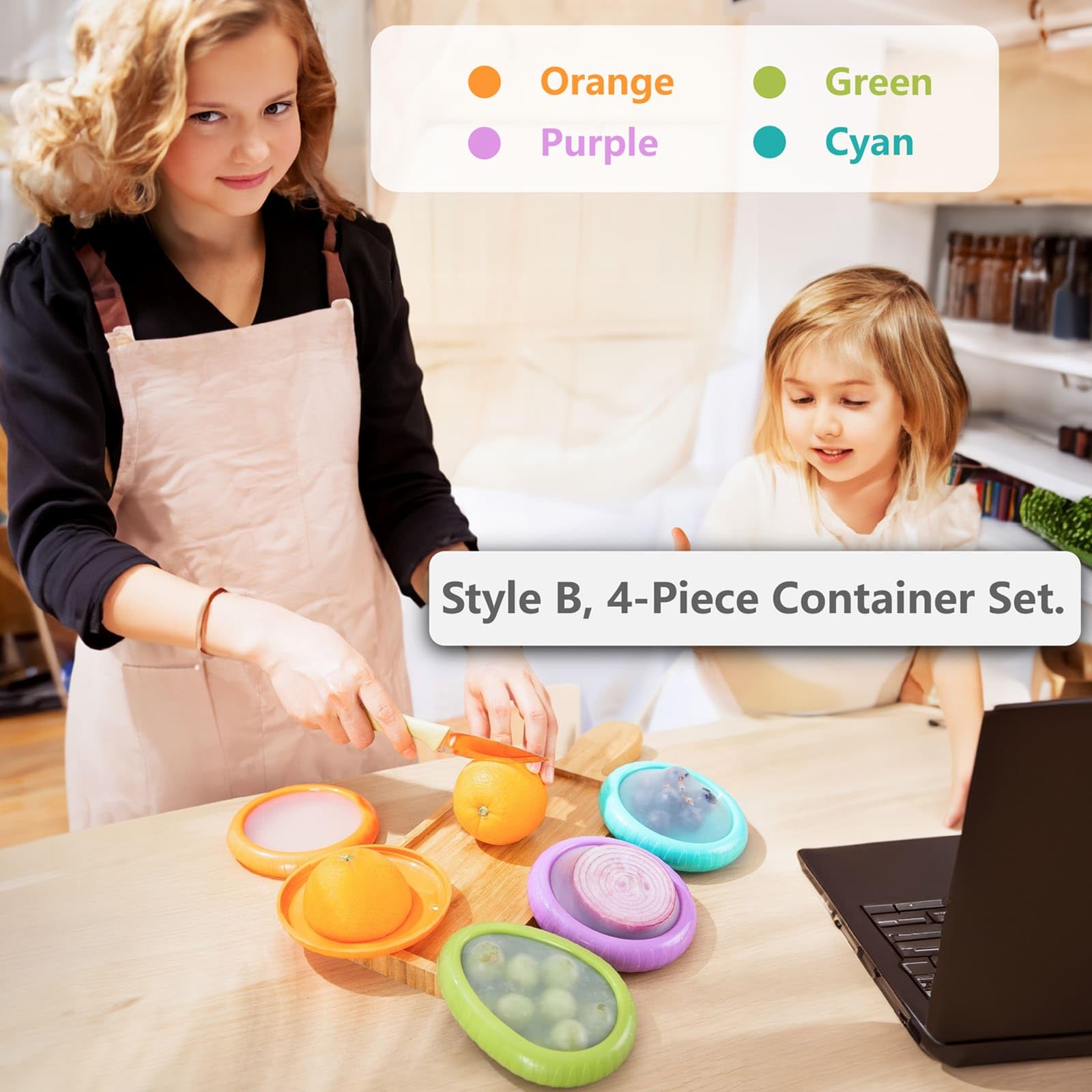 SOOPLEU onion saver with edge-protrusions enables easy opening.