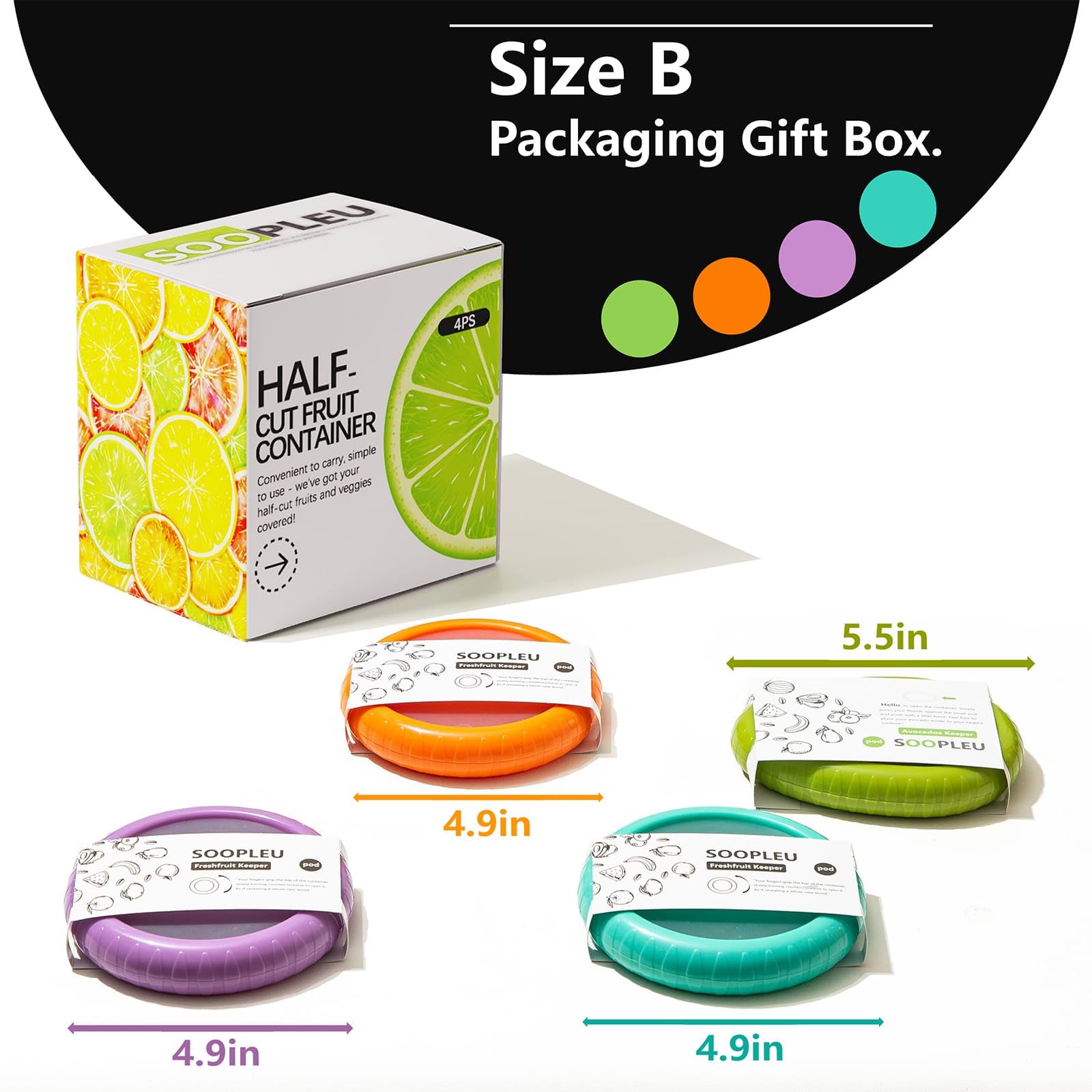 SOOPLEU premium material rotating lid offers secure seal and easy use.