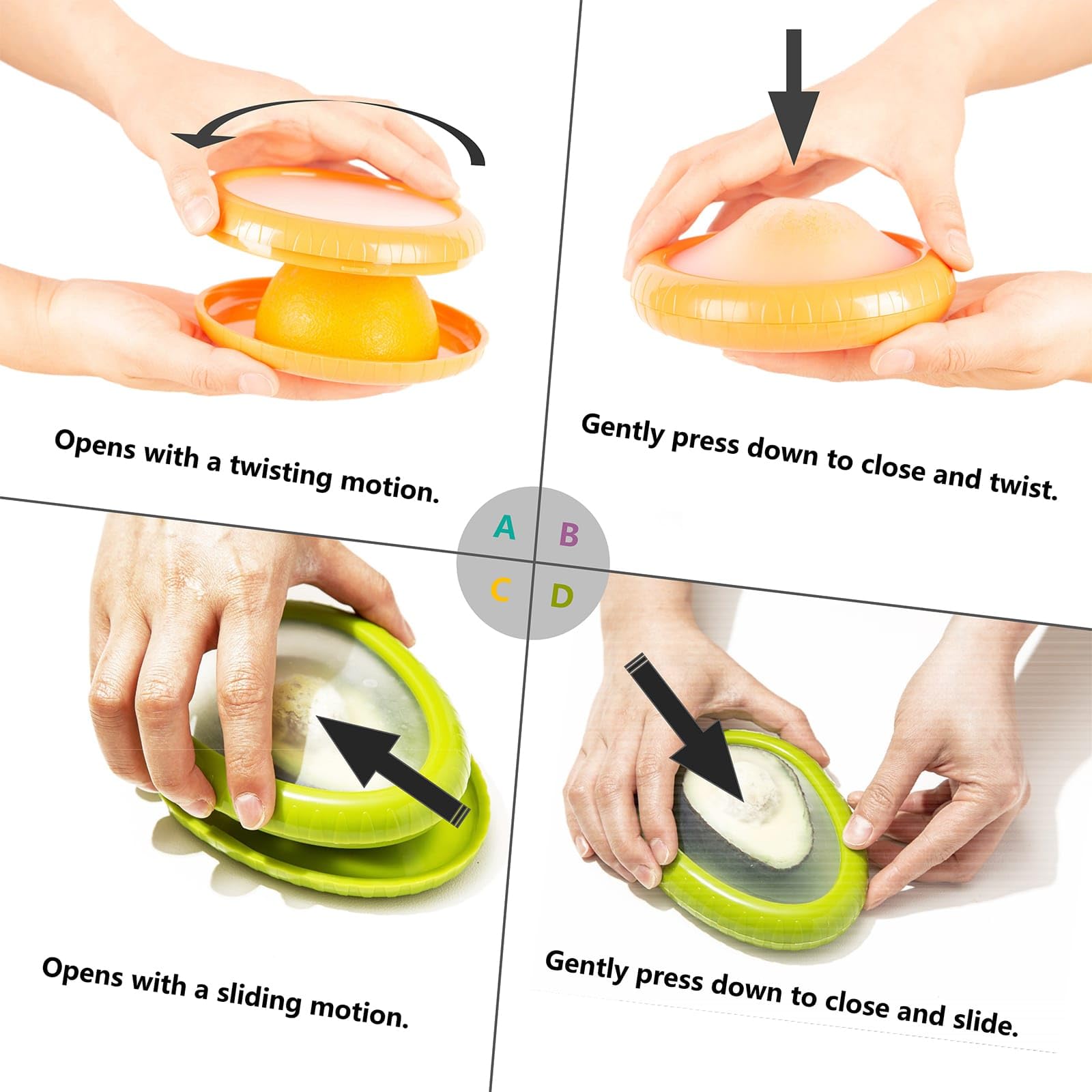 SOOPLEU tight-seal fruit preserver keeps contents fresh and ready to eat.