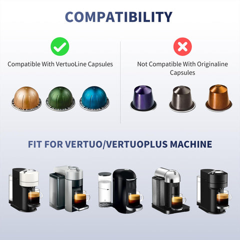 100 aluminum foil seals provide a tight, mess-free closure for Vertuo pods