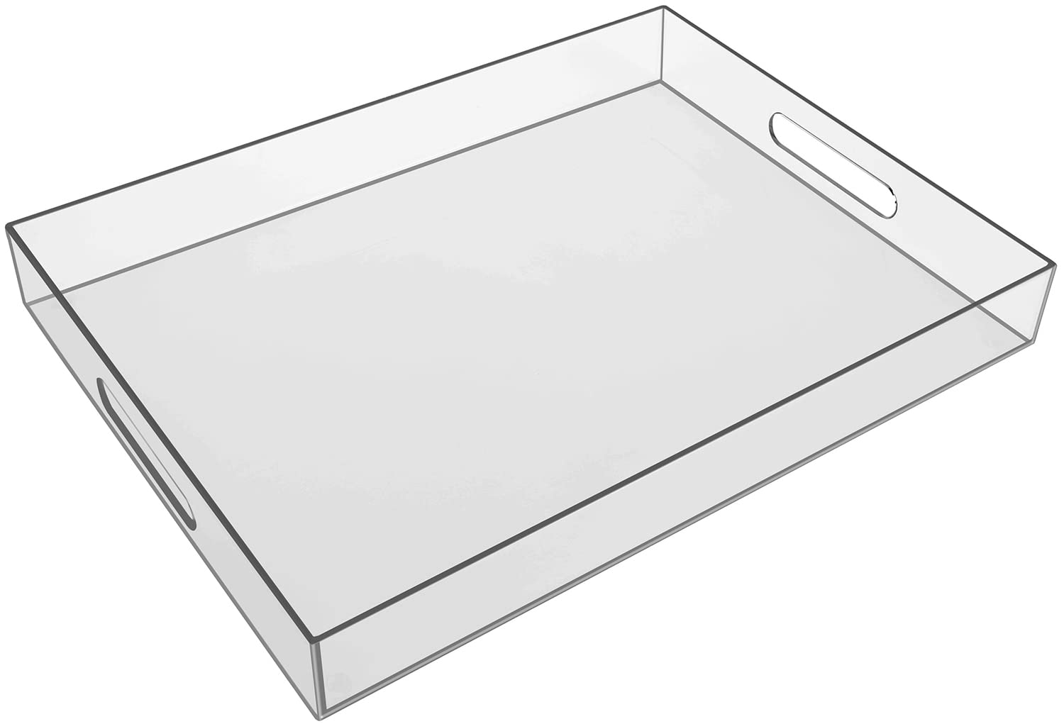 Sooyee clear acrylic tray full view showing unobtrusive design and size