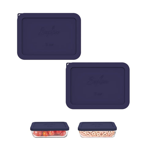 SOPHICO 3 cup rectangle silicone lids seal securely for freshness