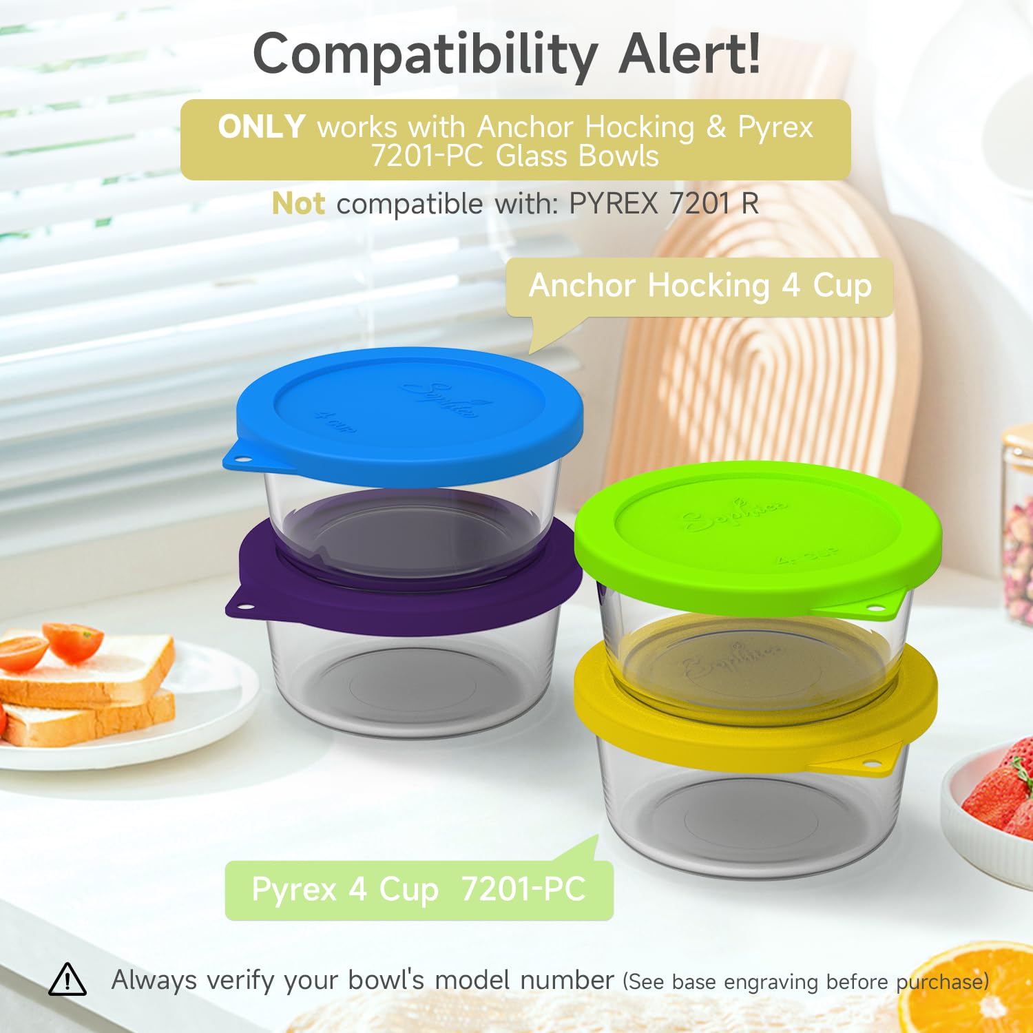 SOPHICO lid yellow-green color for quick fridge identification