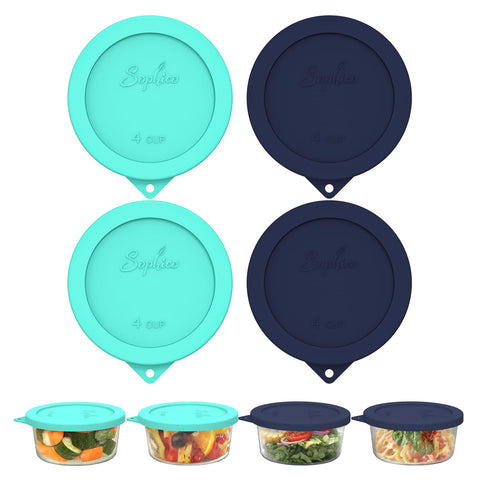 SOPHICO 4 cup round silicone lid demonstrates airtight seal for freshness preservation.