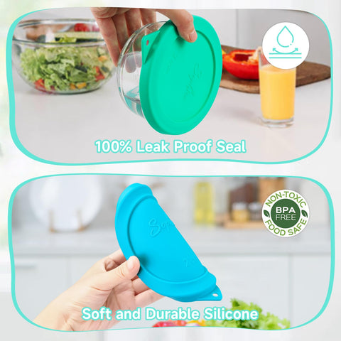 SOPHICO dishwasher-safe silicone lid for versatile use with bowls