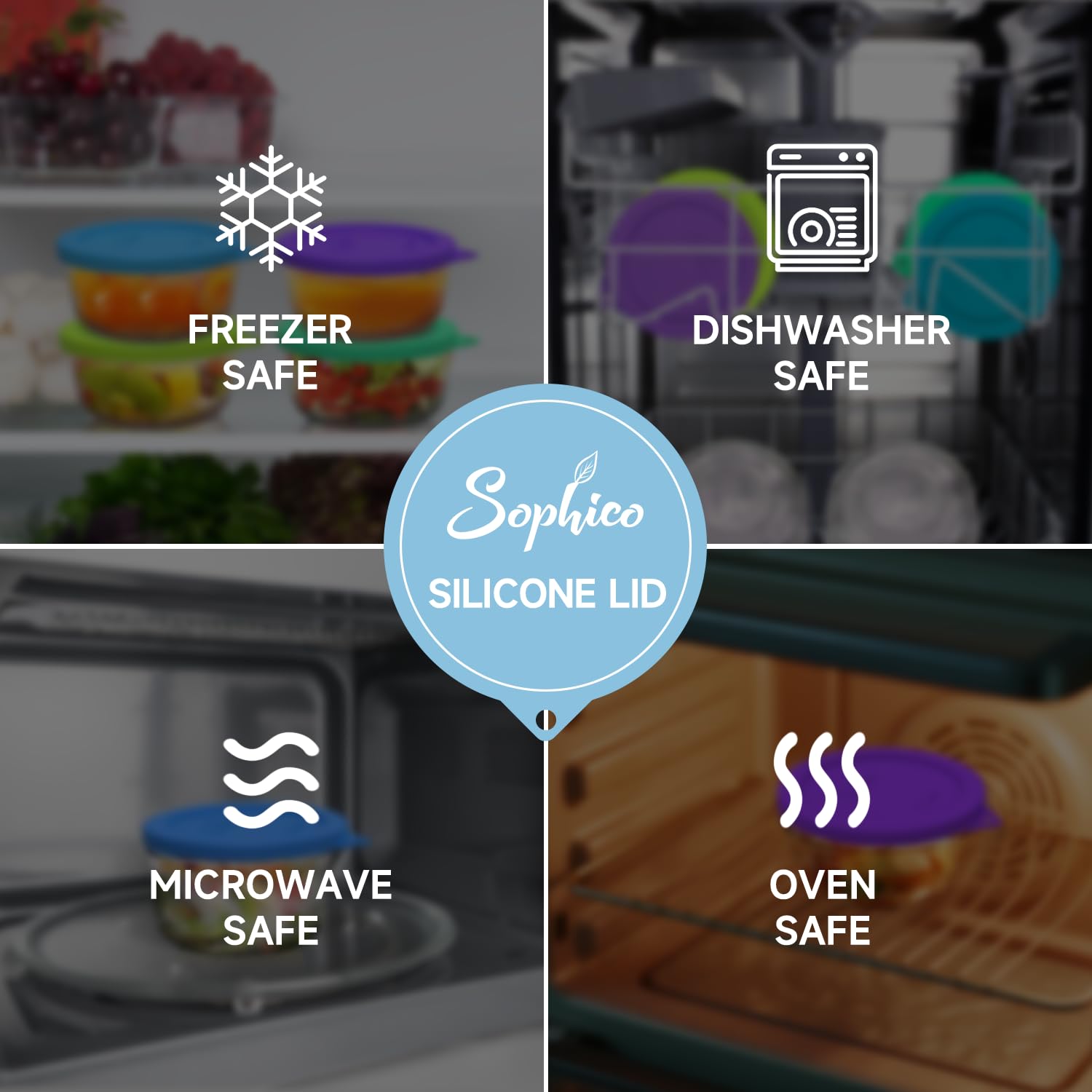 SOPHICO hanging-hole lid design facilitates quick drying and storage