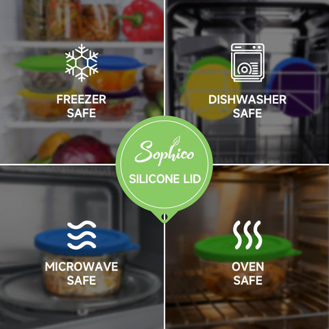 SOPHICO heat and cold resistant lid withstands extreme temperatures.