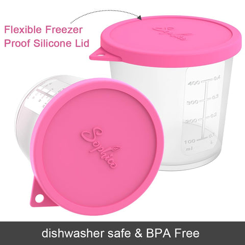 SOPHICO ice cream pint container with silicone lids for easy peel and fresh storage