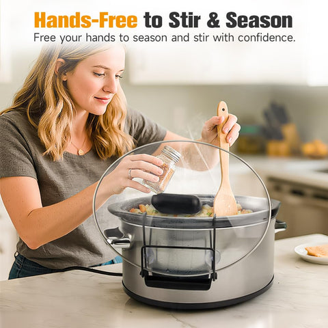 SOPHICO lid holder with silicone sink drains water droplets for a cleaner kitchen.