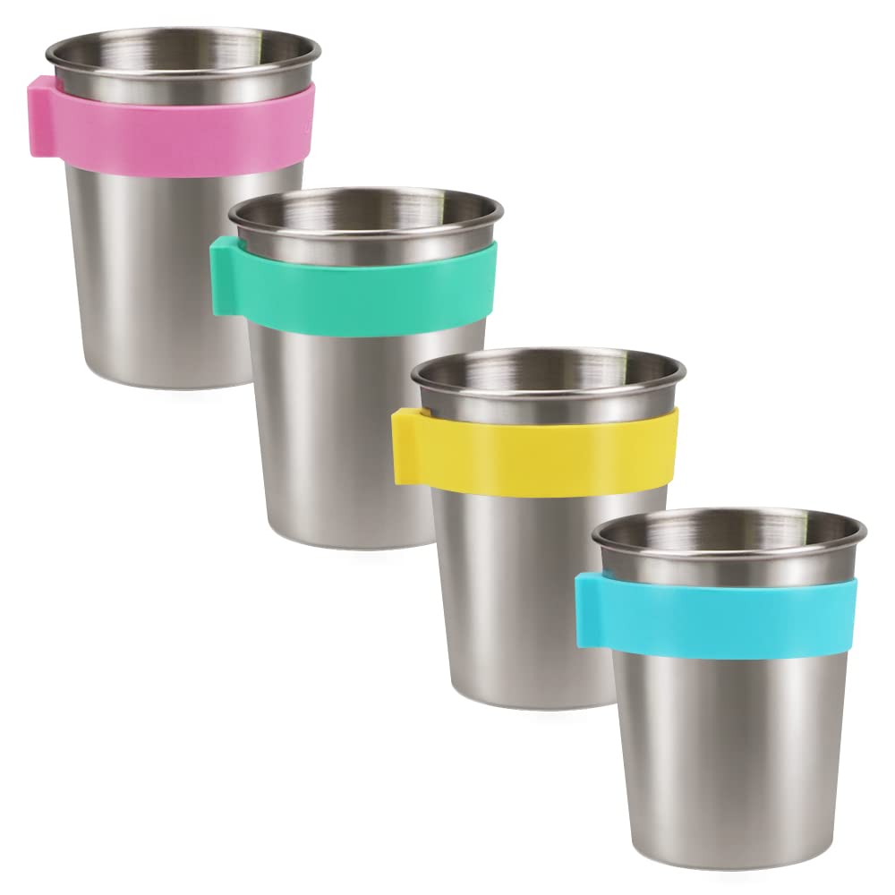 SOPHICO 8oz magnetic hanging cup on fridge for easy, independent access.