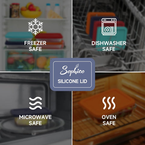 SOPHICO odorless BPA-free silicone lid for safe food storage