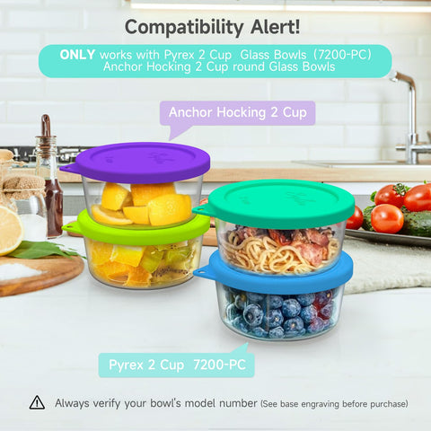 SOPHICO silicone lid provides airtight seal on glass bowls