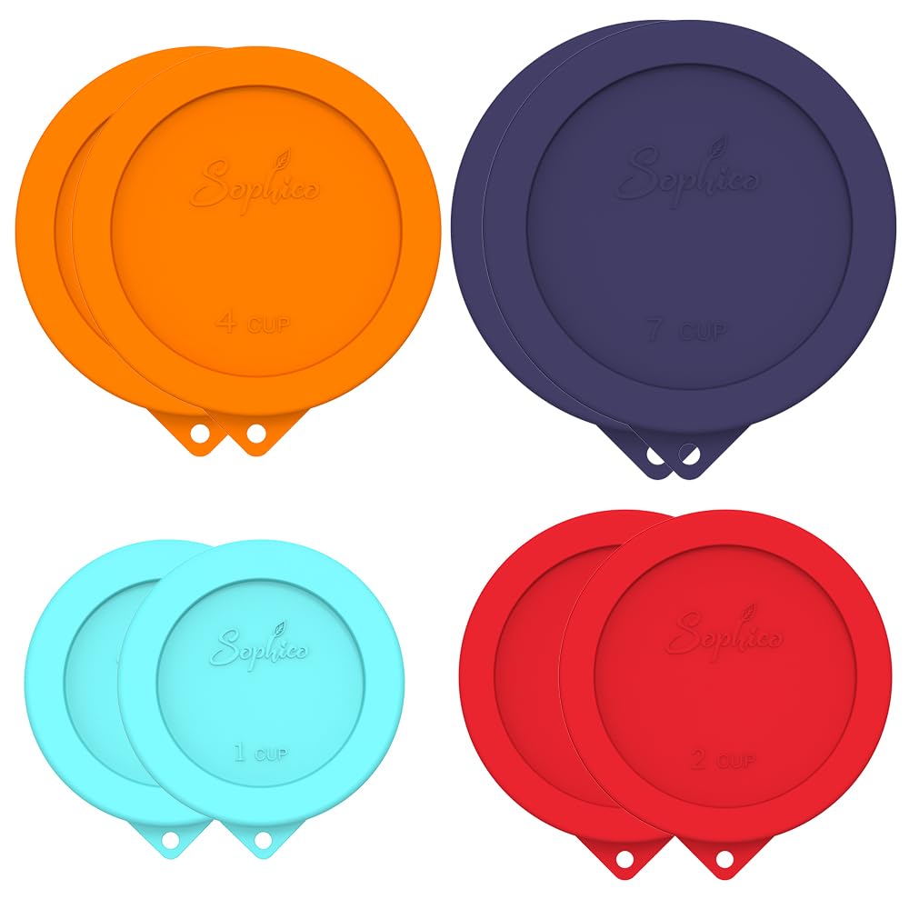 SOPHICO round silicone lid for 1 cup bowls with airtight seal