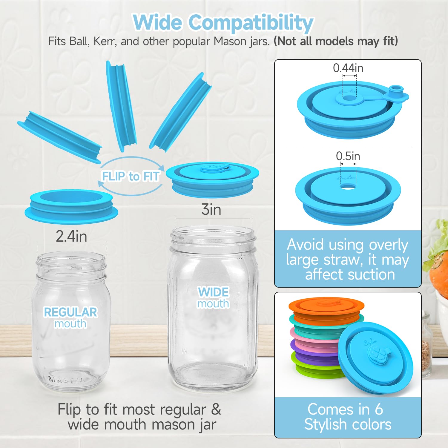 SOPHICO silicone lids provide an airtight seal for fresh-tasting condiments and jams.