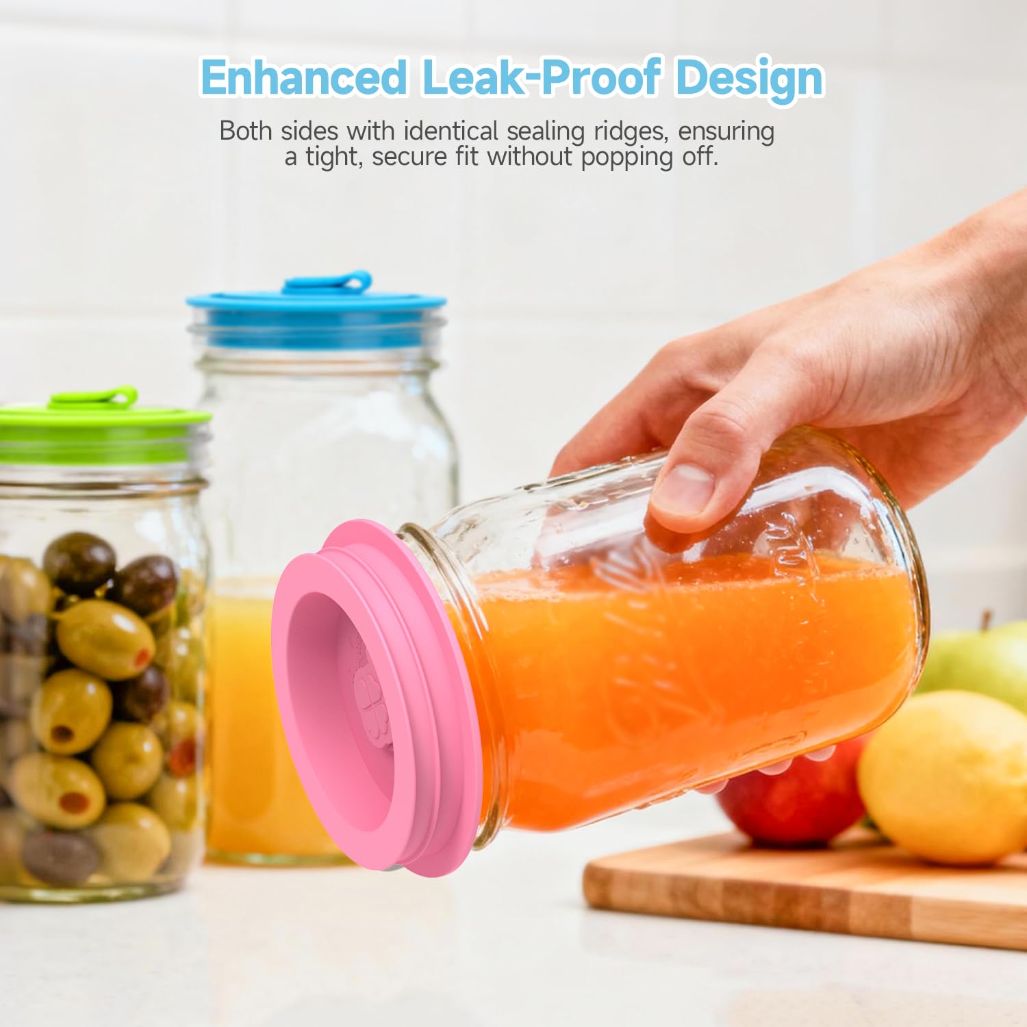 SOPHICO silicone lids resist rust and odors, unlike traditional metal lids.