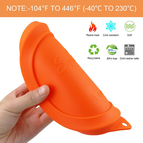 Sophico 3-cup silicone lids sealing multiple portions and odors