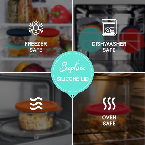 SOPHICO lid endures wide temperature range for versatile use.