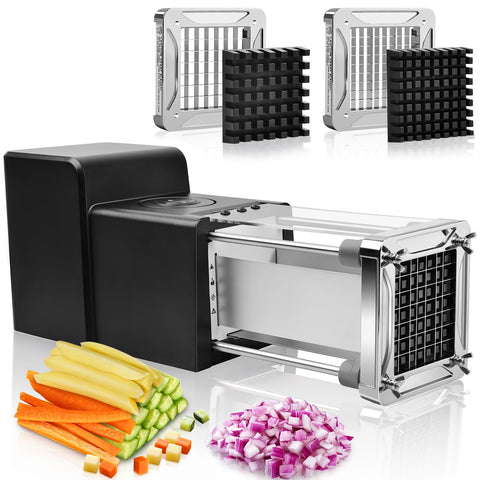 Sopito Electric French Fry Cutter front view showing compact home kitchen design