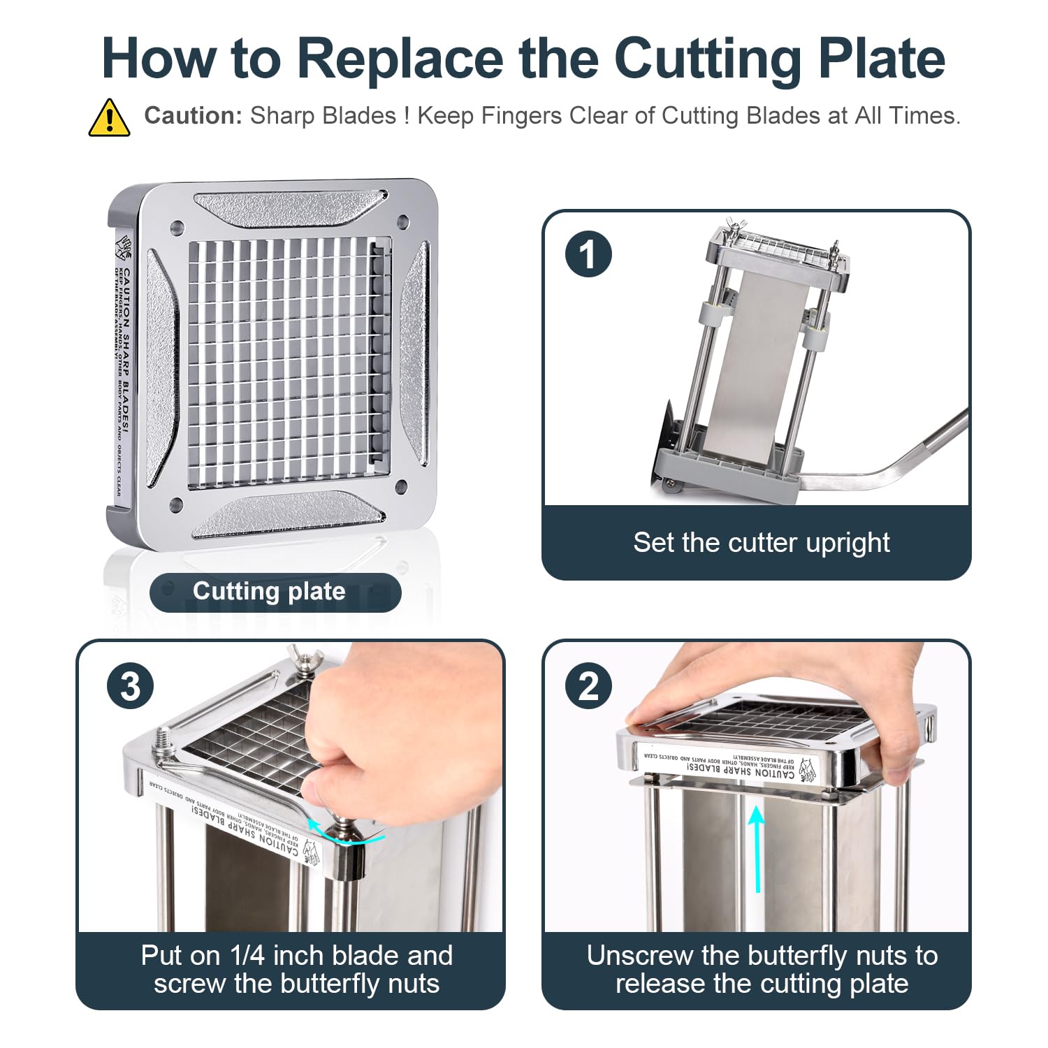 Sopito French Fry Cutter restaurant-grade blade delivers reliable performance
