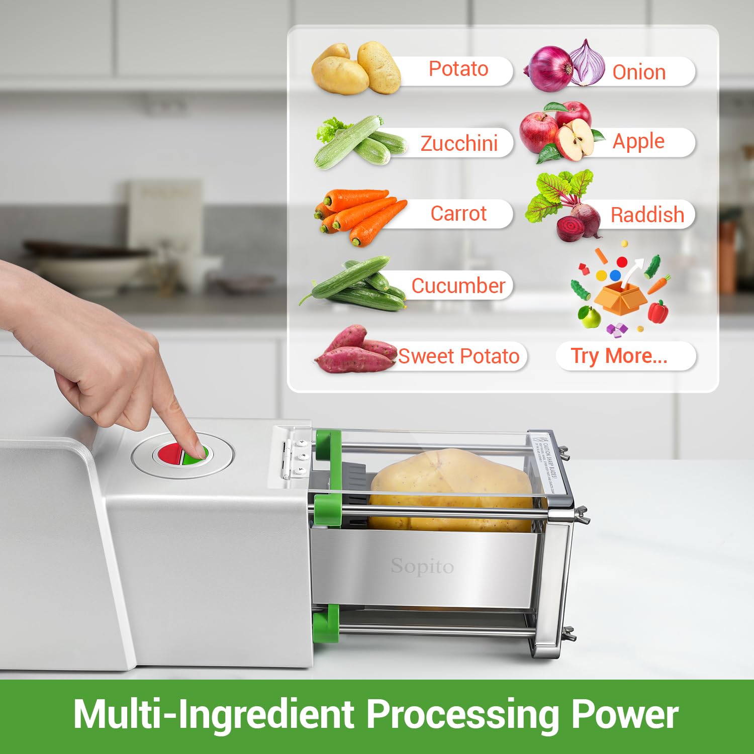 Sopito French Fry Cutter for carrots, cucumbers, and more.