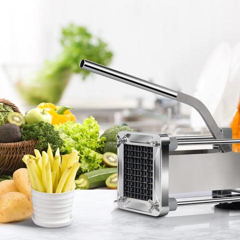 Sopito cutter demonstrates versatility with vegetables ready for cutting into sticks.