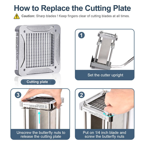 Sopito fry cutter easy-install feature supports fast replacement.